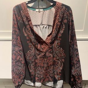 Long sleeve tassel top